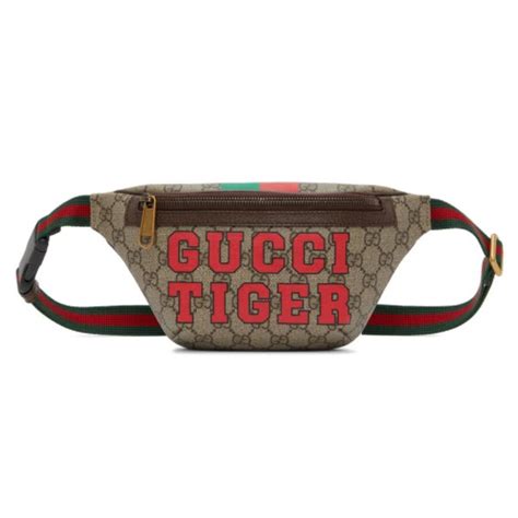 gucci fanny pack with tiger.